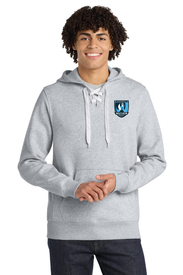 Lace Up Pullover Hooded Sweatshirt
