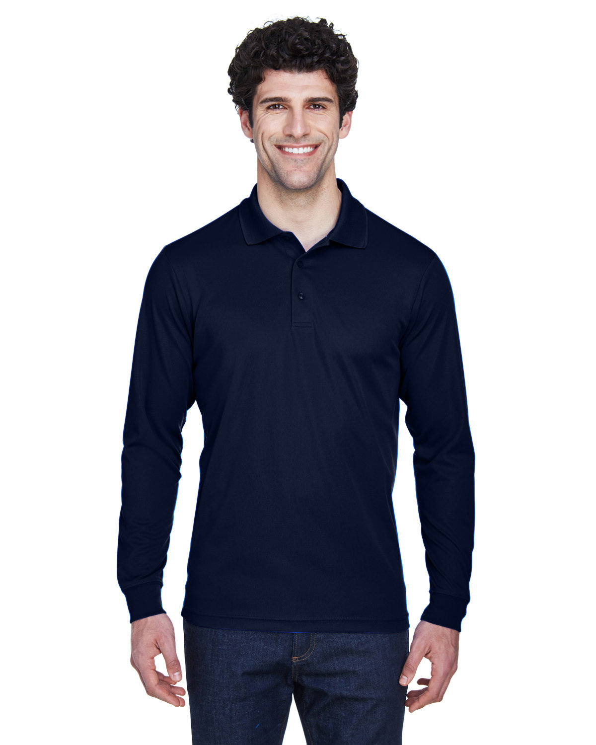 88192 Men's Pinnacle Performance Long-Sleeve Pique Polo