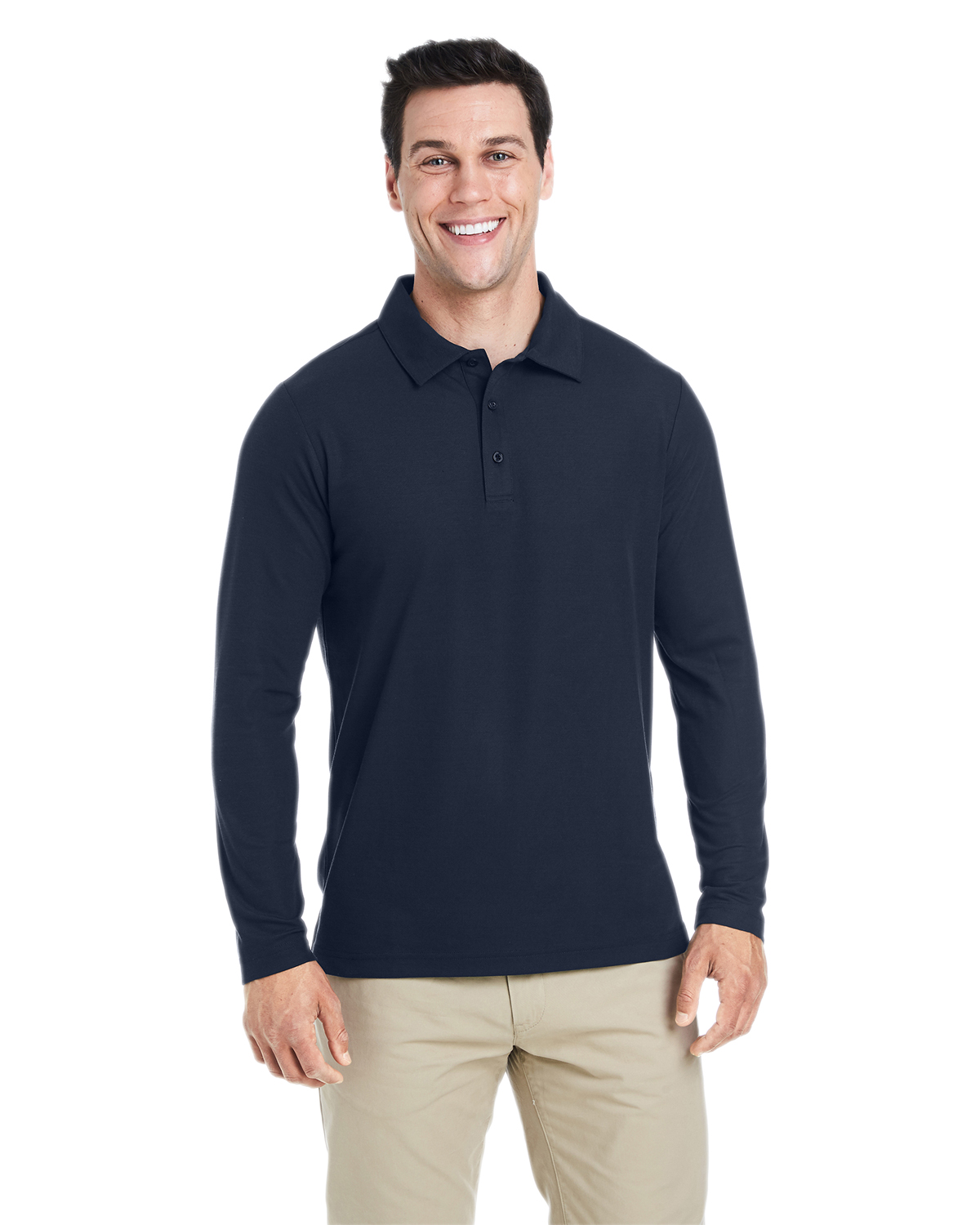 CE112L Men's Fusion ChromaSoft Long Sleeve Pique Polo