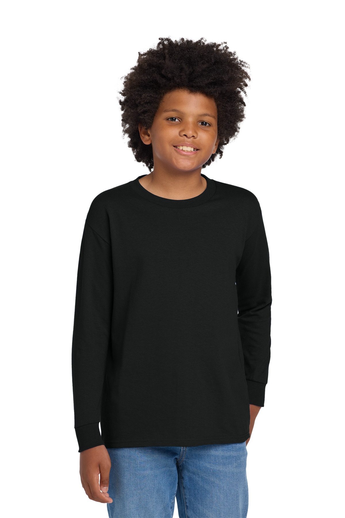 Youth Heavy Cotton 100% Cotton Long Sleeve T-Shirt