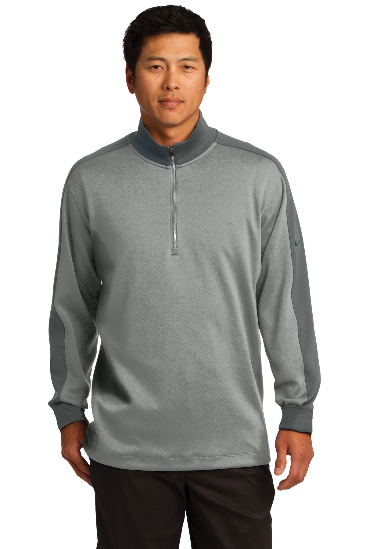 Nike Dri-Fit 1/2 Zip Cover-Up Black/Dark Grey White-578673