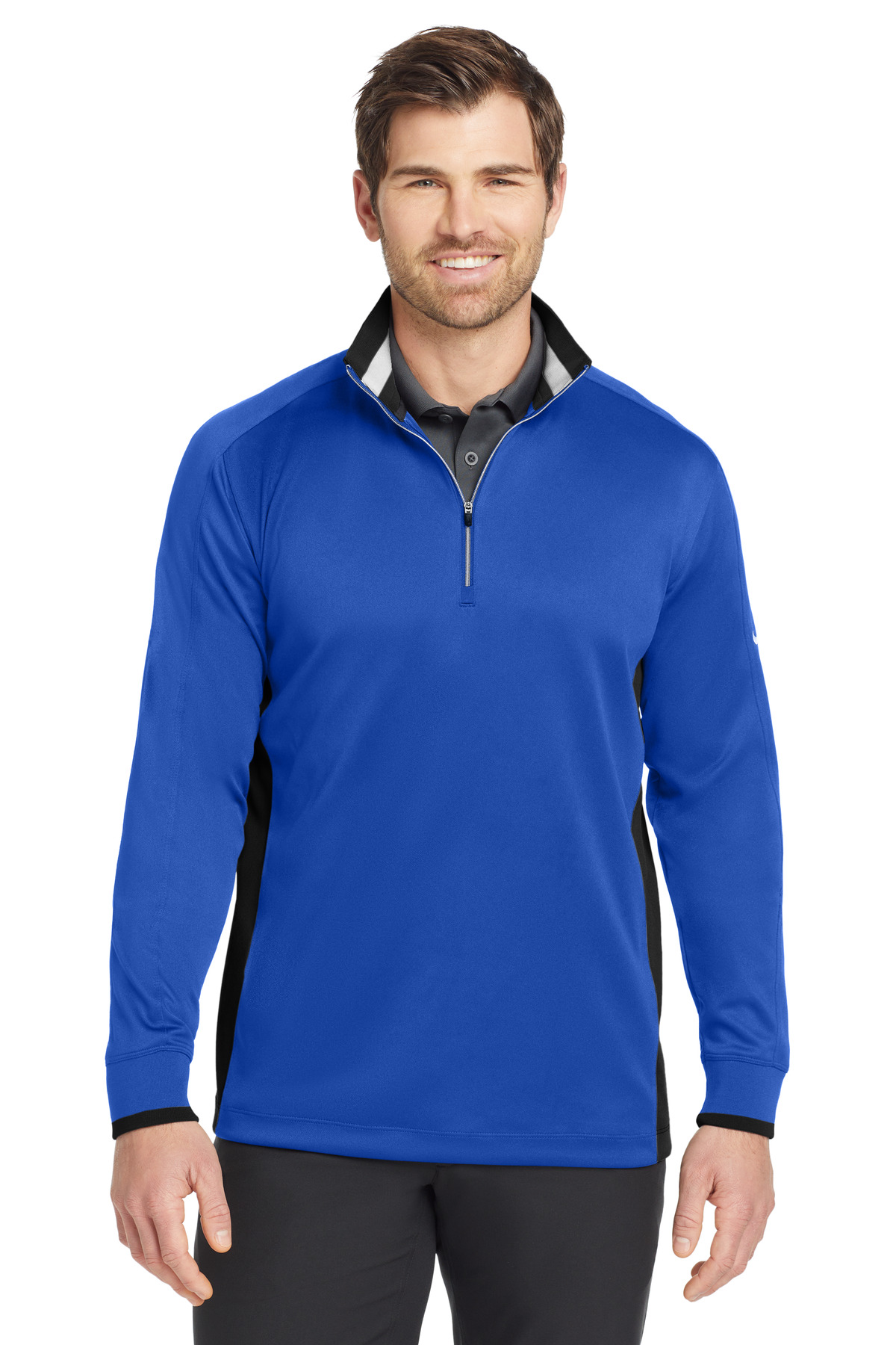 Nike Dri-Fit 1/2 Zip Cover-Up Game Royal/ Black White-578673