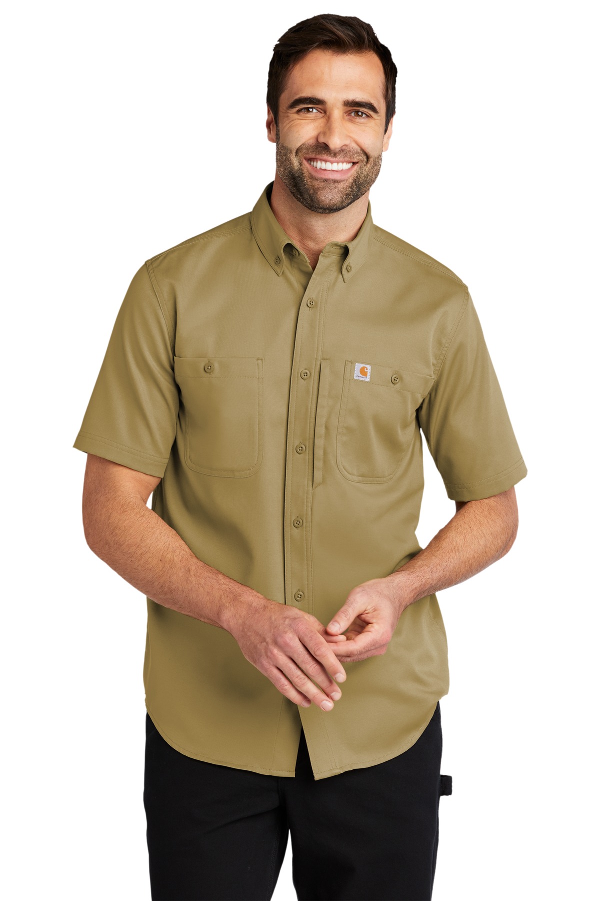 Carhartt Rugged Professional Series S/S Shirt-Dark Khaki-CT102537