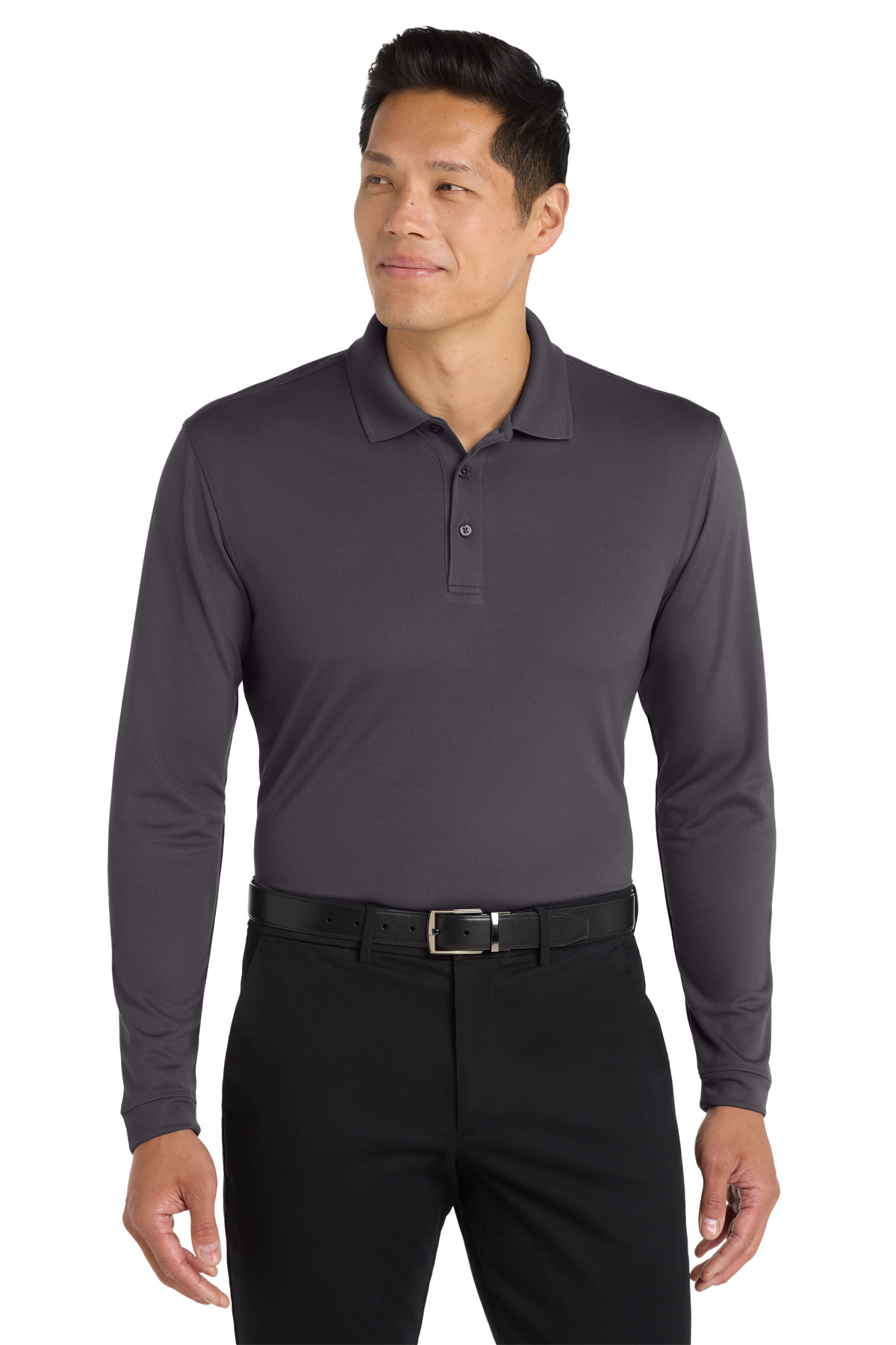 Dry Zone  UV Micro-Mesh Long Sleeve Polo with left chest embroidered