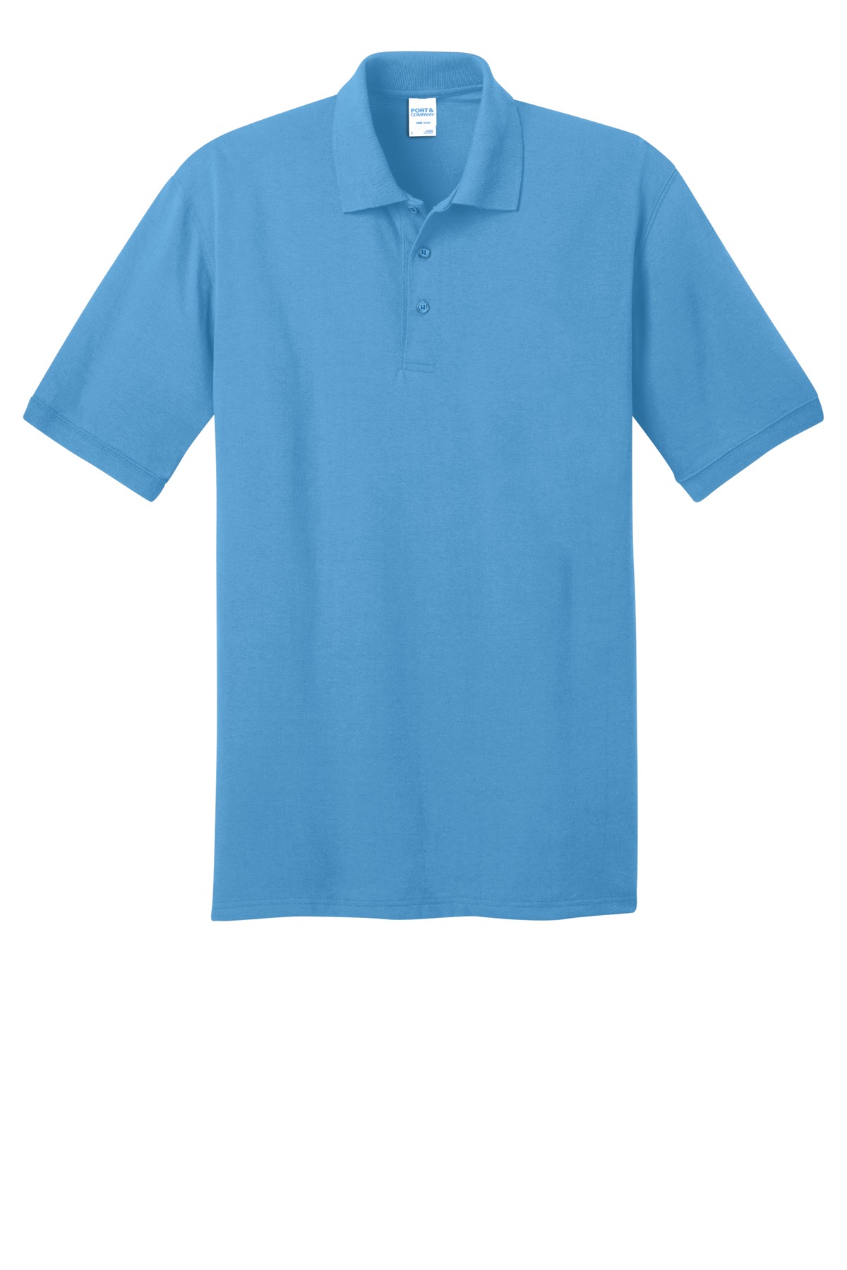 Port & Company Tall Aquatic Blue Core Blend Jersey Knit Polo