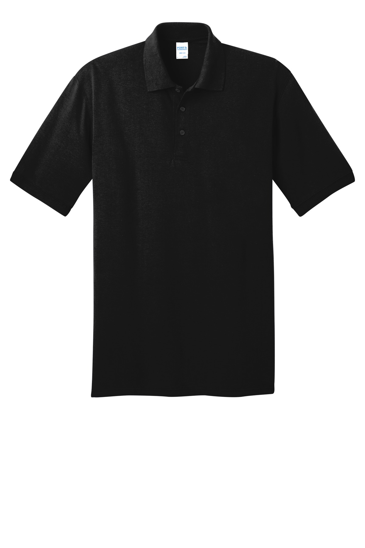 Port & Company Tall Black Core Blend Jersey Knit Polo