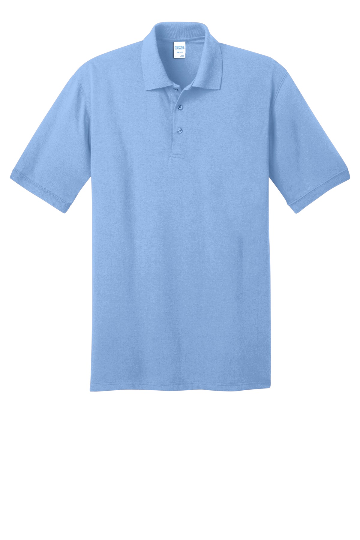 Port & Company Tall Light Blue Core Blend Jersey Knit Polo