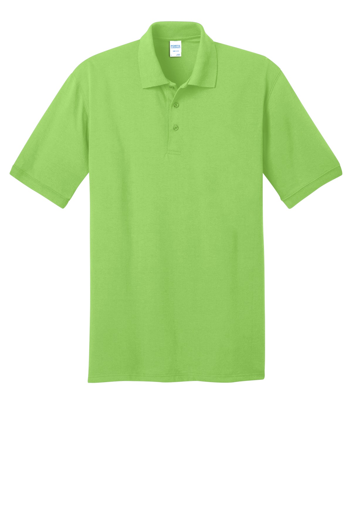 Port & Company Tall Lime Core Blend Jersey Knit Polo