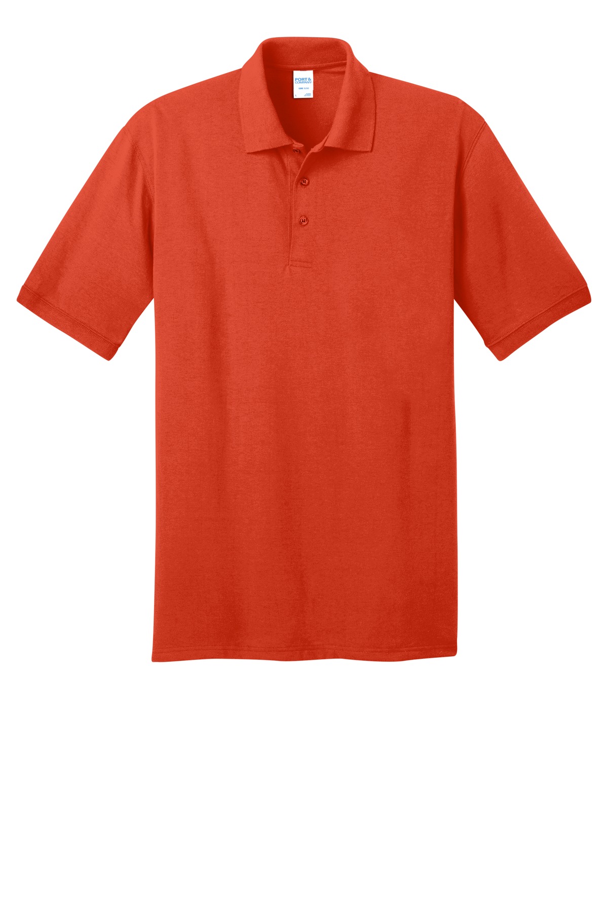 Port & Company Tall Orange Core Blend Jersey Knit Polo