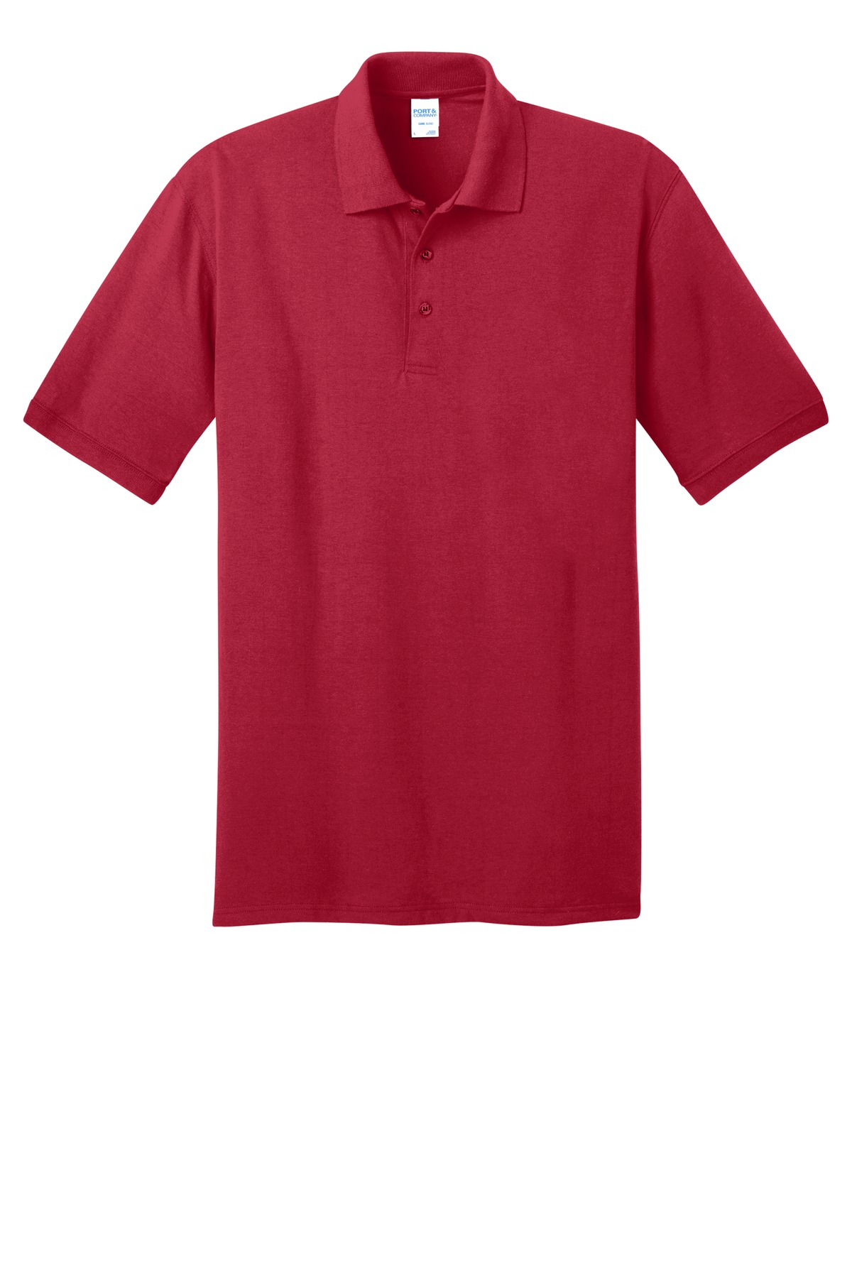 Port & Company Tall Red Core Blend Jersey Knit Polo