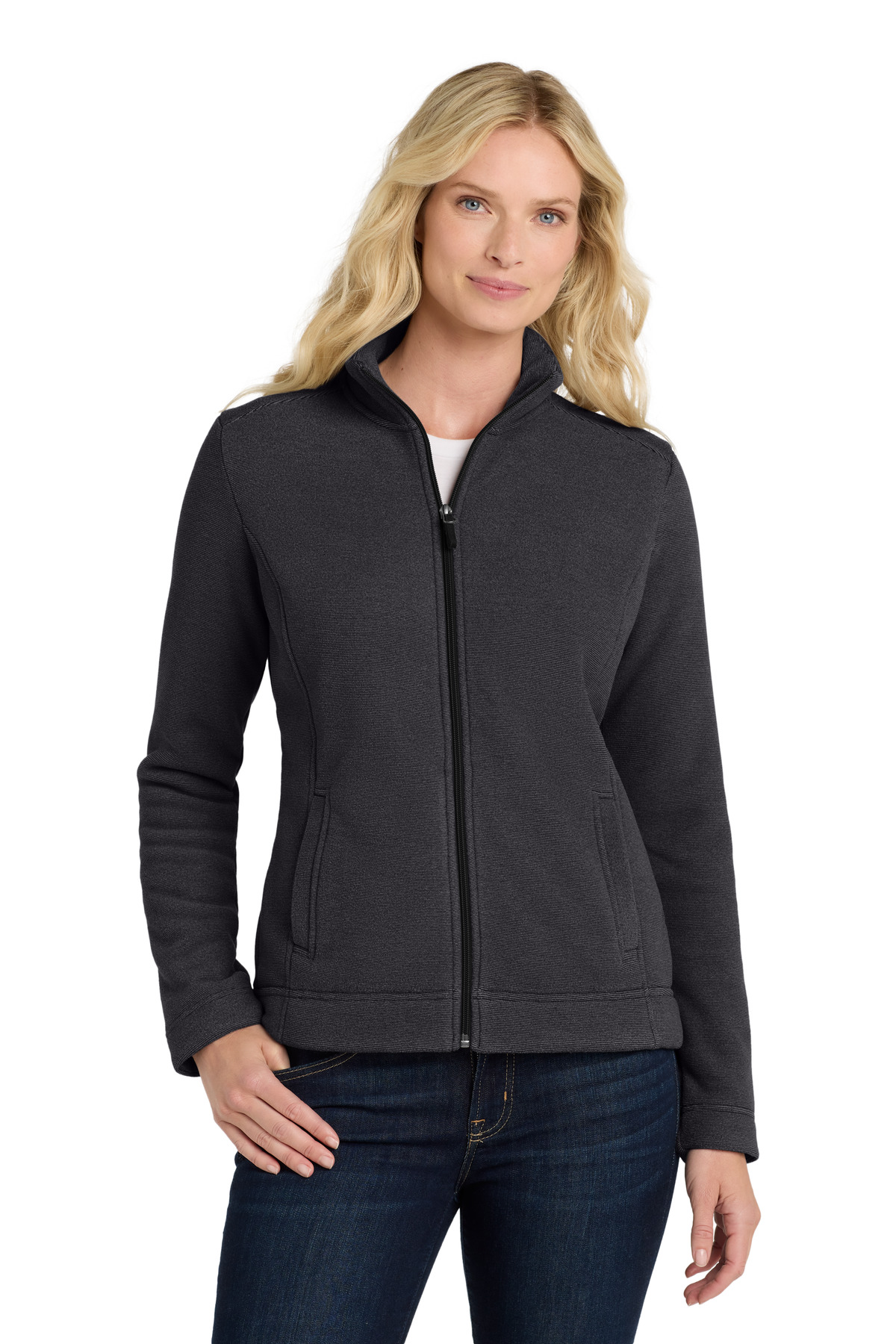 SUBDUDED EMBROIDERED LOGO Ladies Ultra Warm Brushed Fleece Jacket