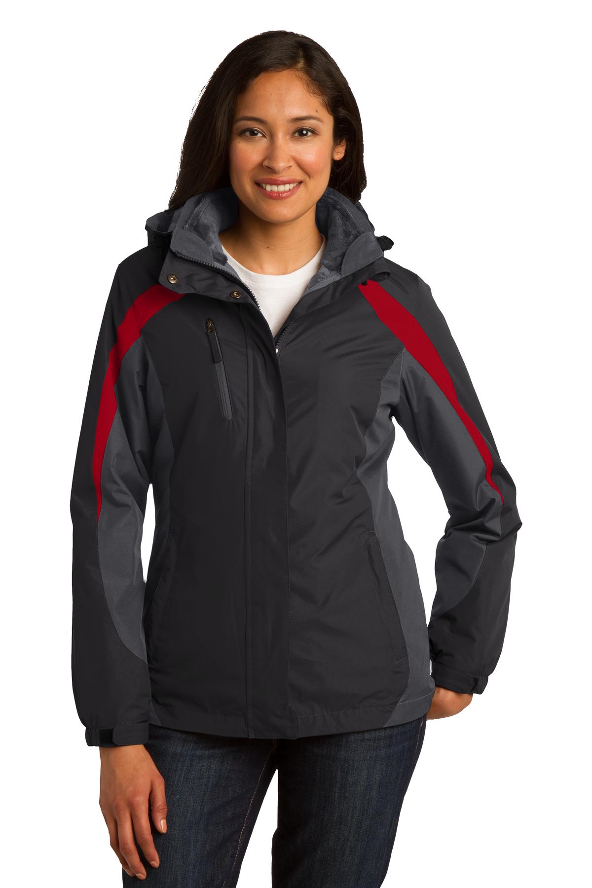 Embroidered Women's Colorblock 3-in-1 Jacket
