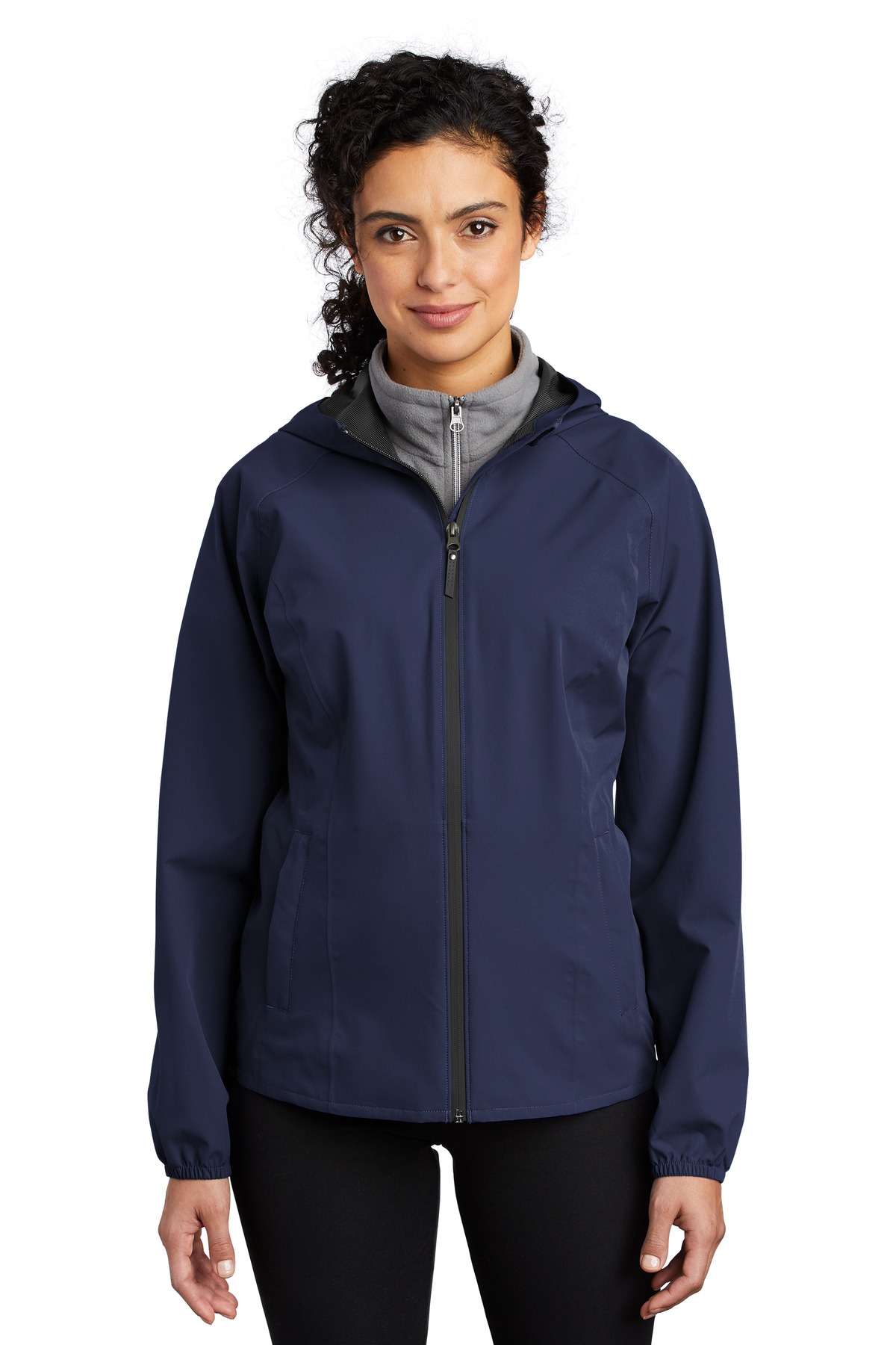 Ladies Essential Rain Jacket left chest embroidered