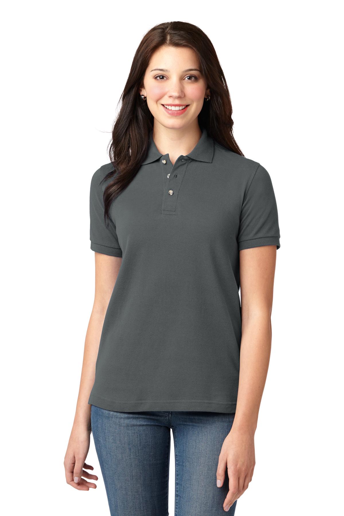 Ladies Cotton Pique Polo with left chest Embroidery