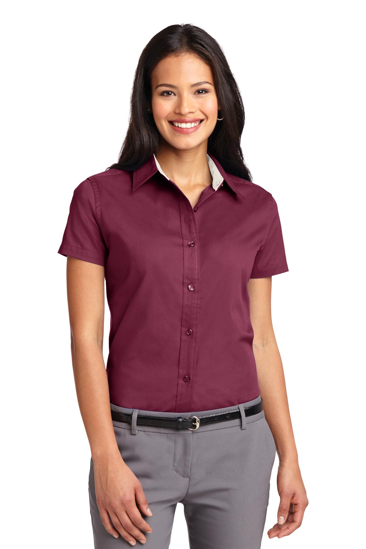 Ladies Short Sleeve Easy Care  Shirt
