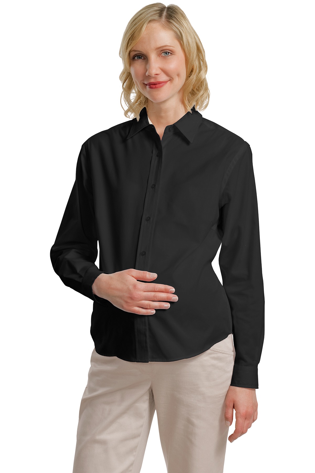Maternity Long Sleeve Easy Care Shirt