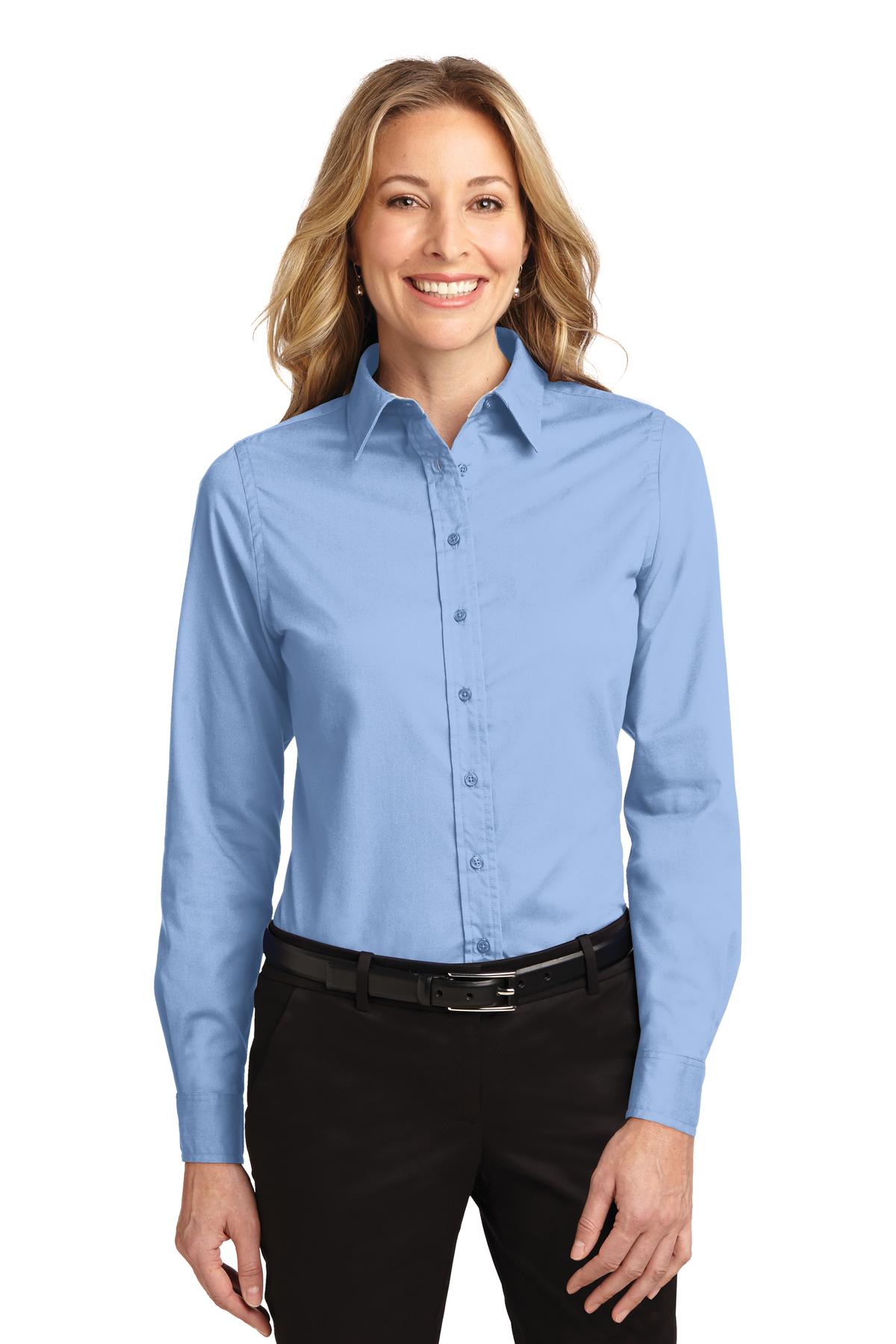 L608 Ladies Long Sleeve Easy Care Shirt