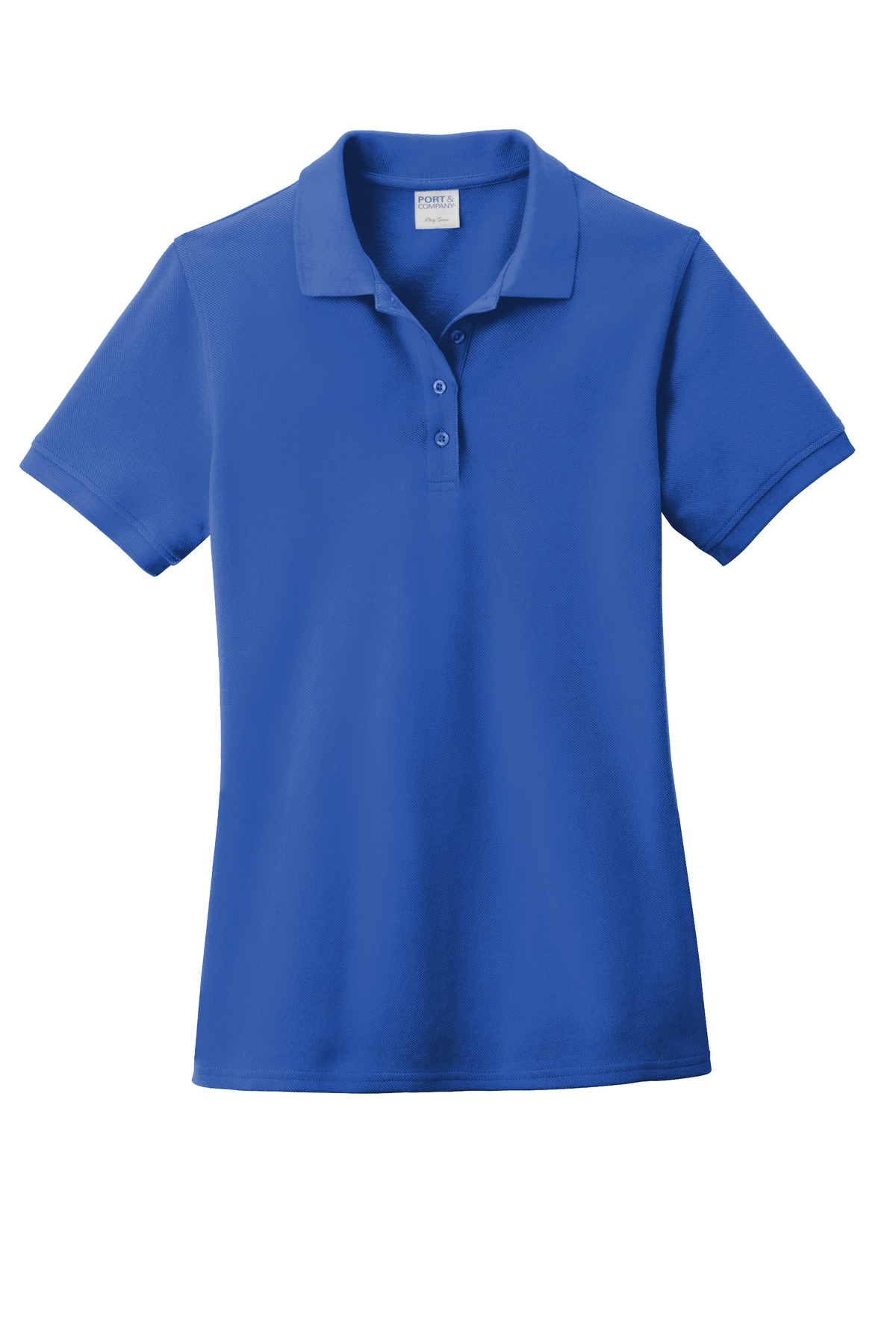Port & Company Ladies Royal Blue Ring Spun Pique Polo