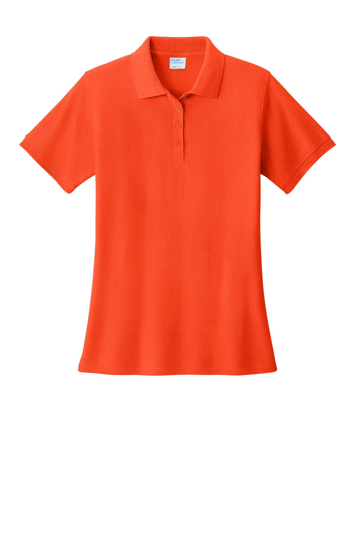 Port & Company Ladies Orange Core Blend Pique Polo