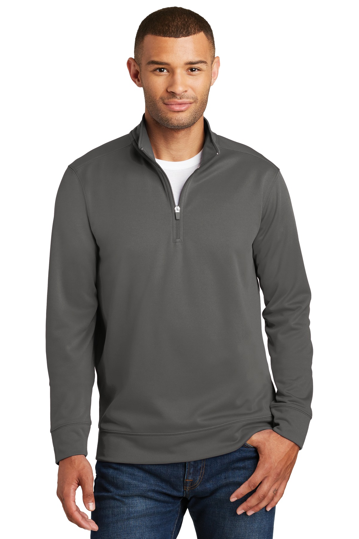 SUBDUDED EMBROIDERED LOGO    Performance Fleece 1/4-Zip Pullover Sweatshirt