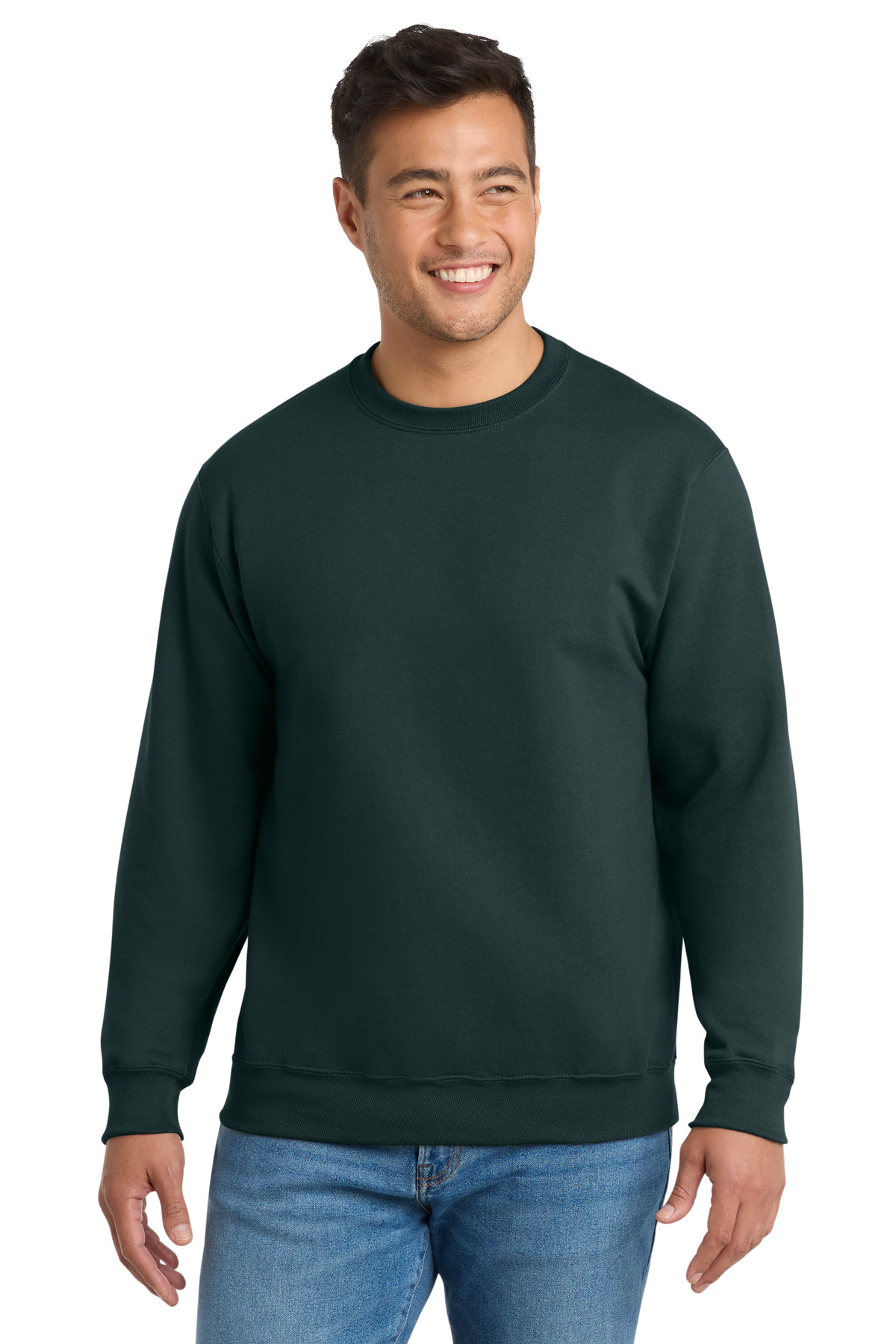 TALL Port & Co Essential Fleece Crewneck Sweatshirt w/ silkscreen or embroidery options
