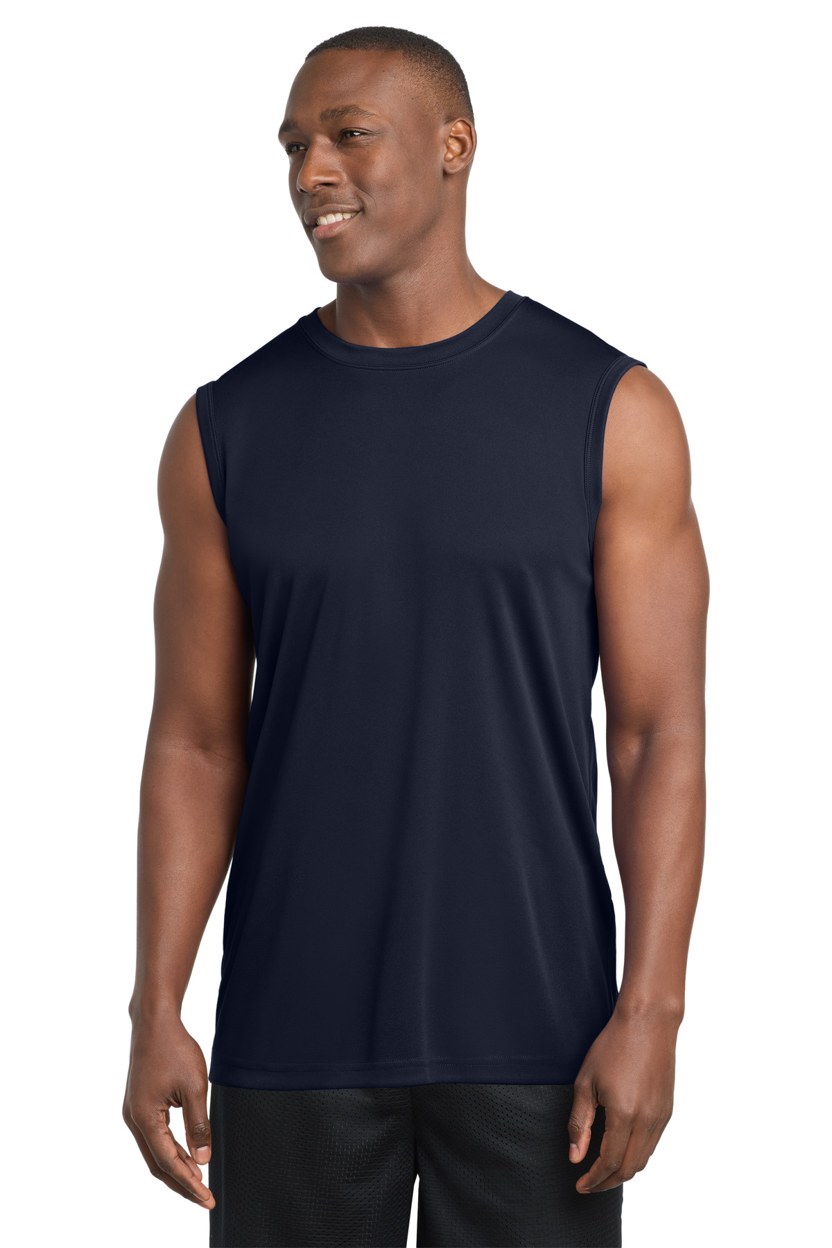 Sleeveless PosiCharge Competitor Tee with silkscreen & embroidery options