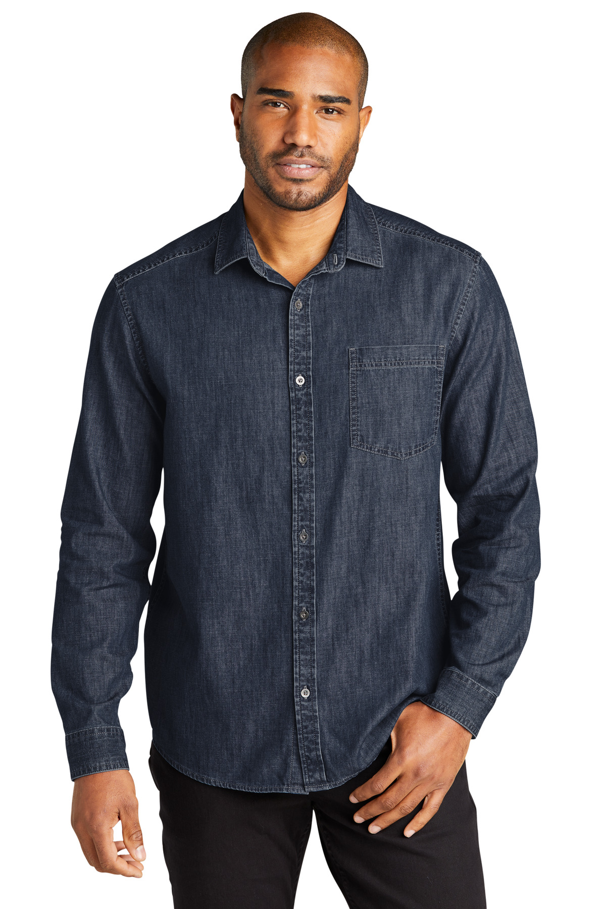 Port Authority Long Sleeve Perfect Denim Shirt-W676