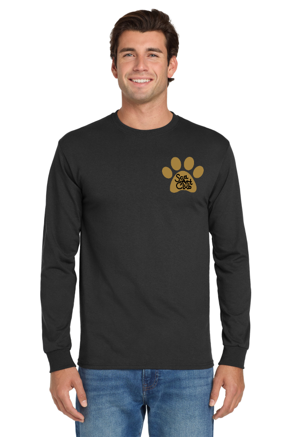 Front and Back  Dri-Power 50/50 Cotton/Poly Long Sleeve T-Shirt