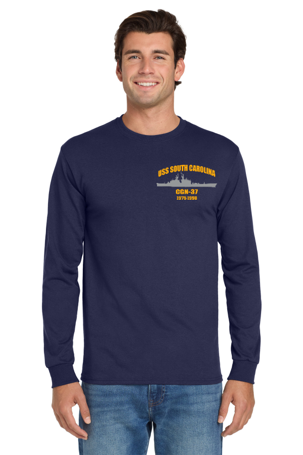 Front Only  Dri-Power 50/50 Cotton/Poly Long Sleeve T-Shirt
