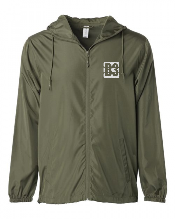 Mens Lightweight Windbreaker Full-Zip Jacket