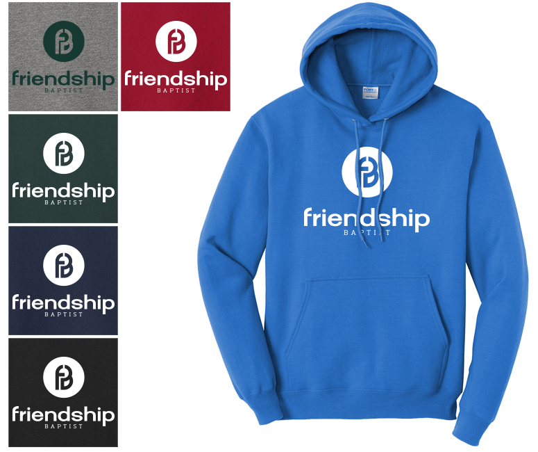 1. PC78H Port & Company Core Fleece Pullover Hooded Sweatshirt