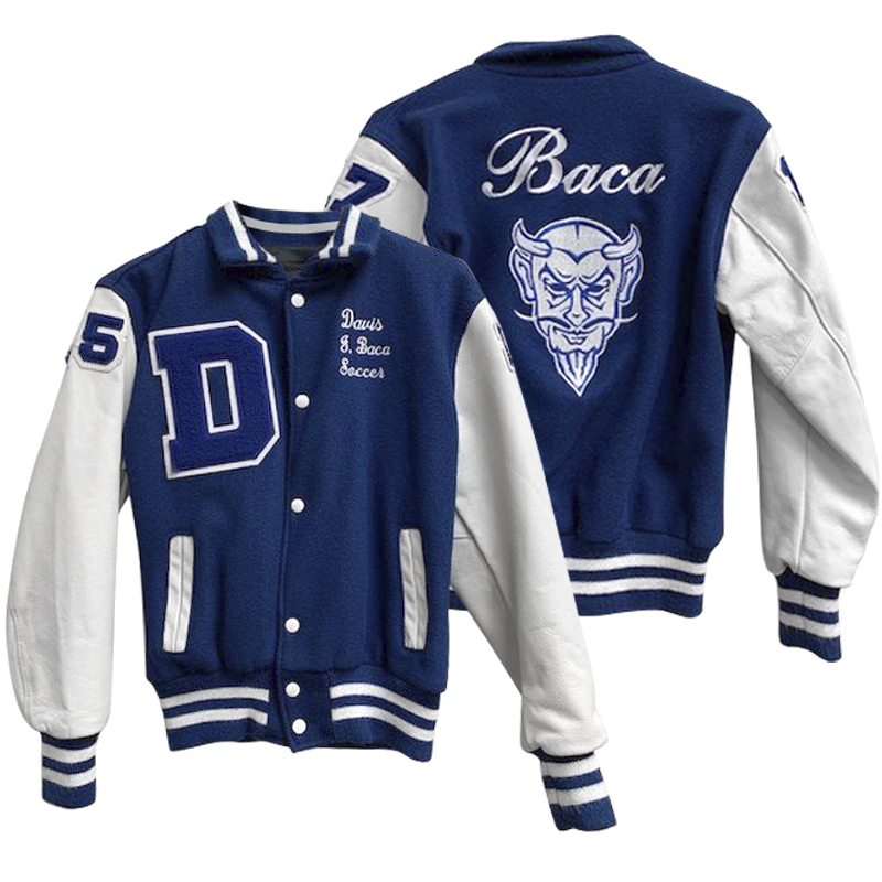 111 SET-IN SLEEVE LETTERMAN JACKET WITH LOGO