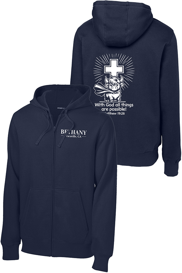 SPORT TEK FULL ZIP HOODED SWEATHIRT