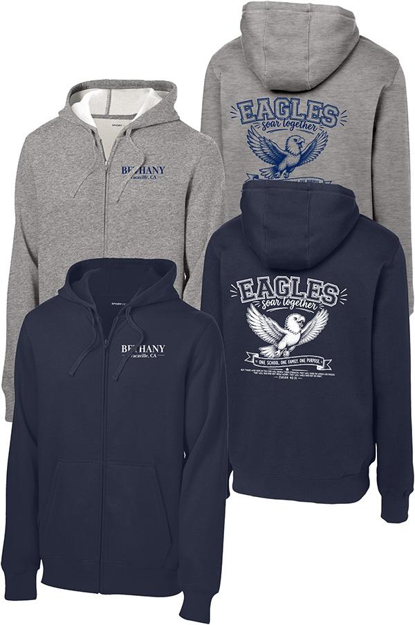 SPORT TEK FULL ZIP HOODED SWEATHIRT
