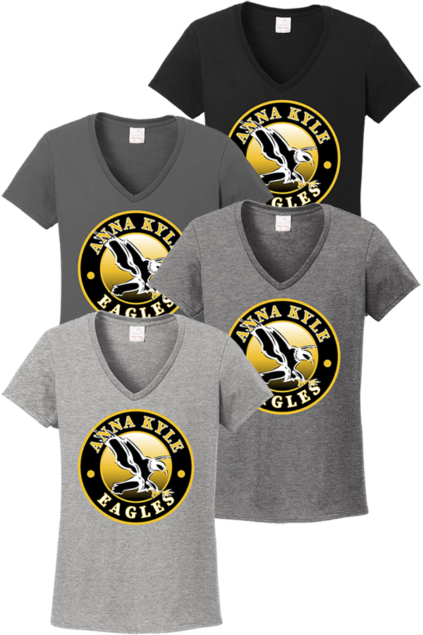 Ladies Heavy Cotton V-Neck Tee