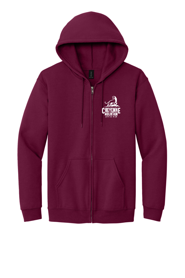 Maroon Full-Zip Hoodie Sweatshirt