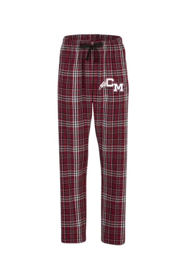 Women's Maroon Plaid Flannel Pants
