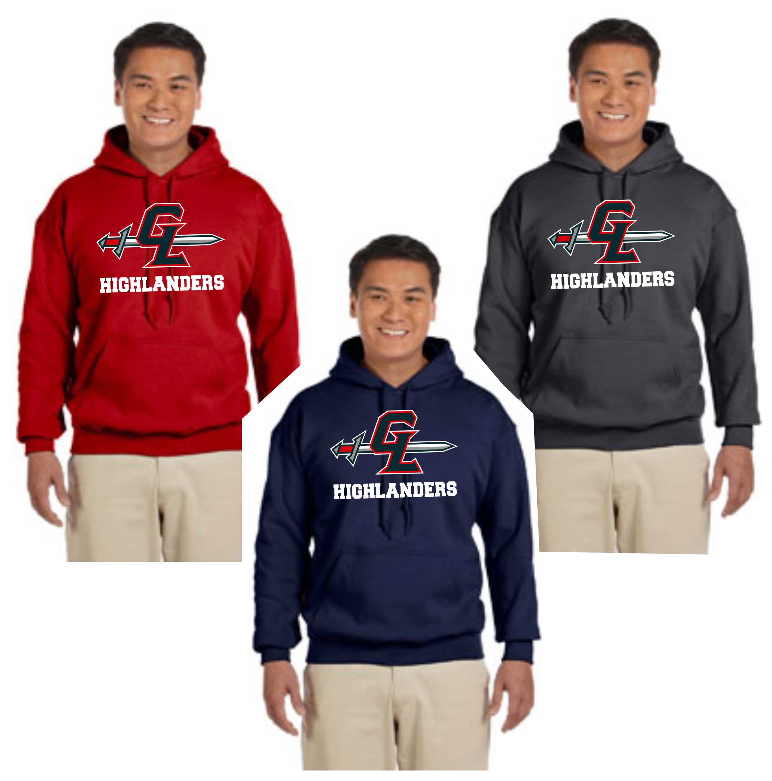 18500-Gildan Youth and Adult Pullover Hooded Sweatshirt