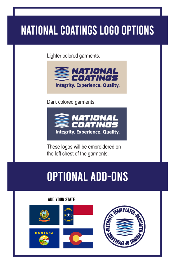 National Coatings Logo Options
