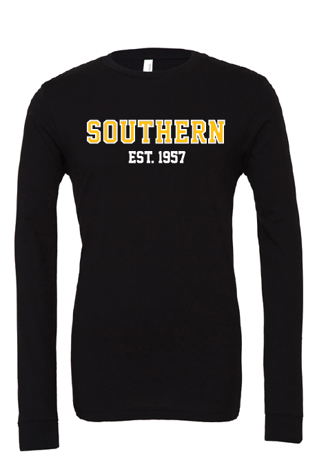 C) Bella + Canvas Unisex Long Sleeve T-Shirt, Black