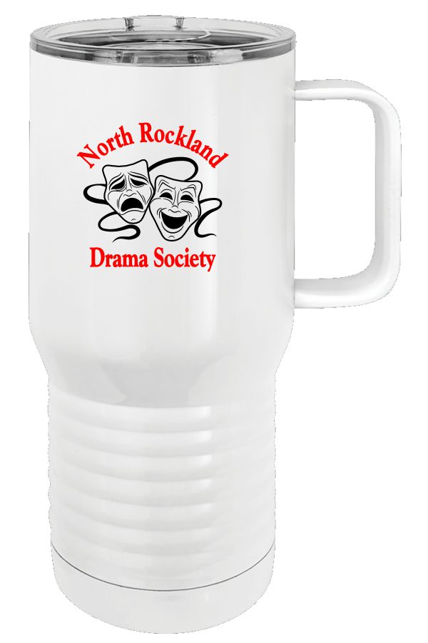 20 oz. White Insulated Travel Mug with Slider Lid