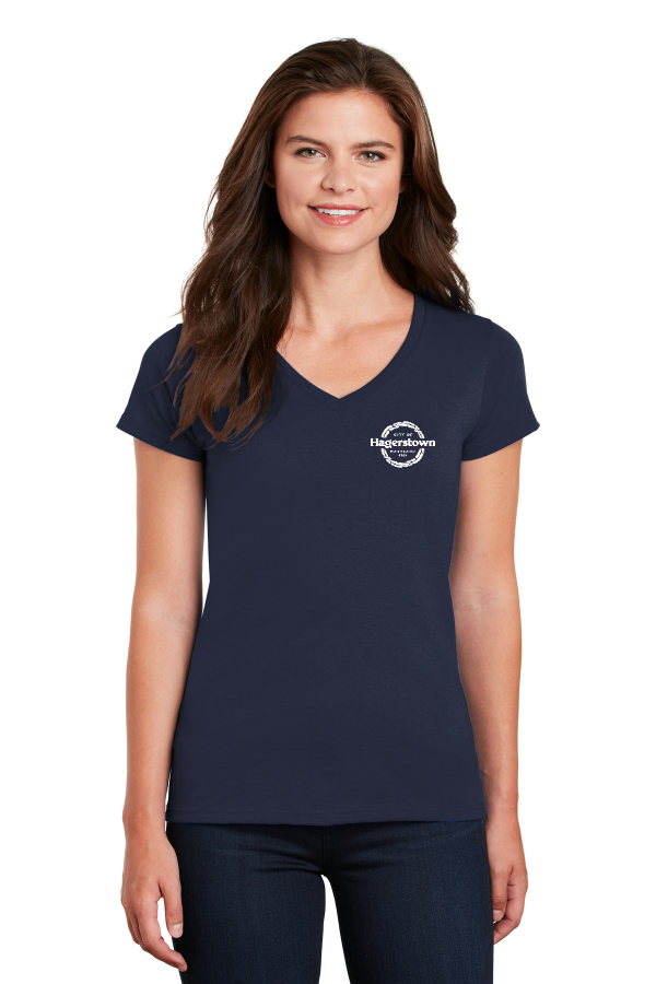 Ladies V-neck Cotton Tee