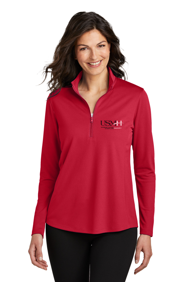 Ladies Micro-Mesh 1/4-Zip
