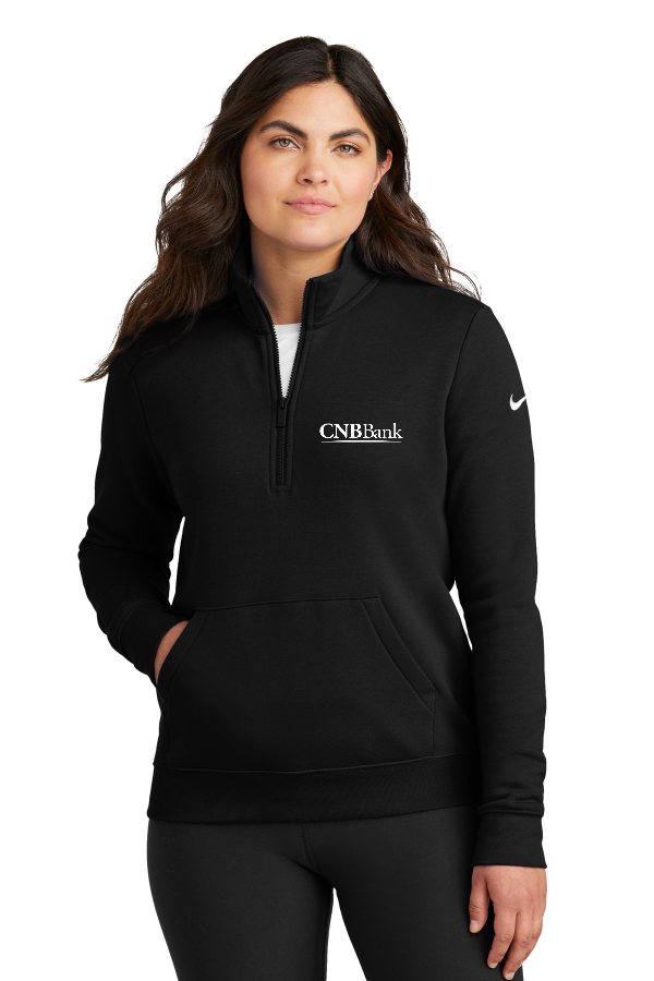 Ladies Nike Fleece Sleeve Swoosh 1/2-Zip