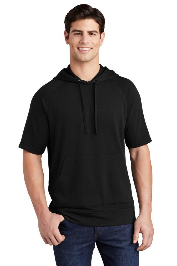 Wicking Fleece Short Sleeve Hooded Pullover