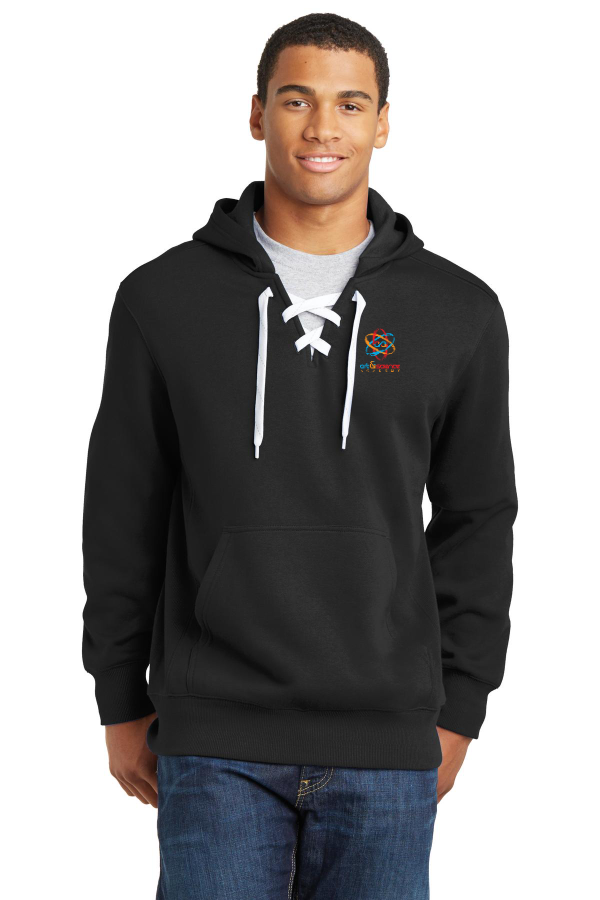 Lace Up Pullover Hooded Sweatshirt