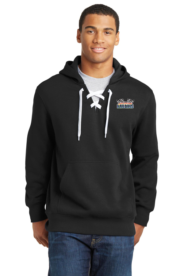 Lace Up Pullover Hooded Sweatshirt