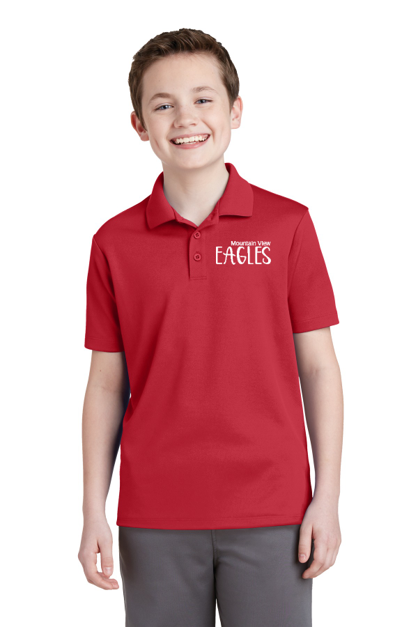 YOUTH PosiCharge RacerMesh Polo YST640