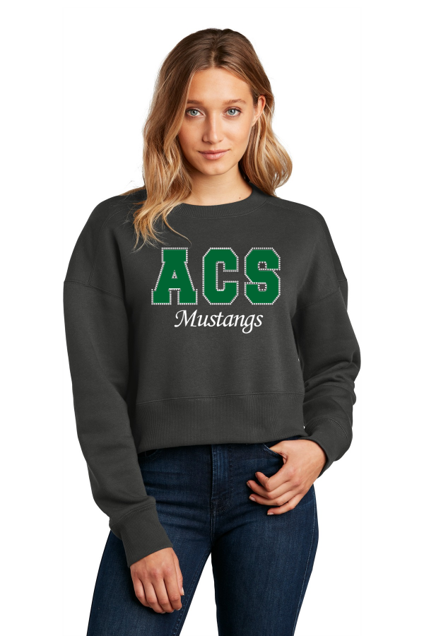 Women s Perfect Weight  Fleece Cropped Crew DT1105