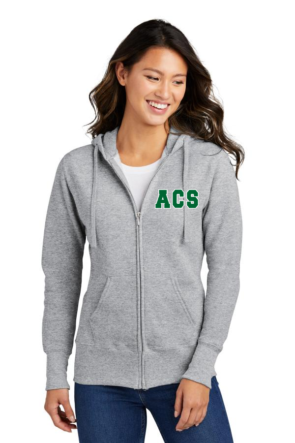 Port & Company Women's Core Fleece Full-Zip Hooded Sweatshirt LPC78ZH